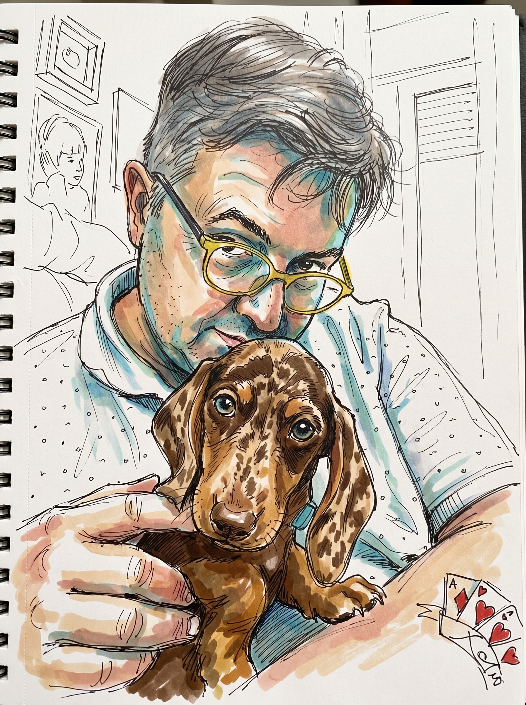 Ilustración acuarela de Flyn